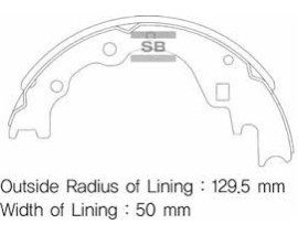 ARKA PABUÇ BALATA KIA BESTA 2.2 96- 2.5D 03- 2.7D 99 2.5CRDİ 10- 260x50 GS8523