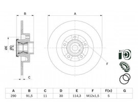 ARKA SAĞ-SOL FREN DISKI RENAULT MEGANE IV 15 SCENIC IV 15 TALISMAN 15 GRAND SC NIC IV 16 290x11x30 5 delik