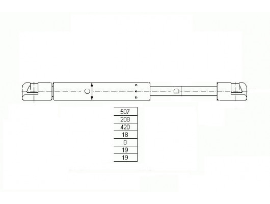 BAGAJ AMORTİSÖRÜ FİAT MAREA SW 98 D0007