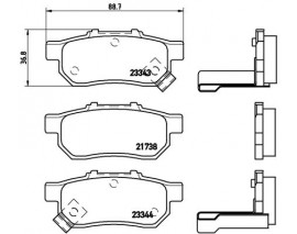 BALATA FREN ARKA- HONDA CIVIC 96 00/JAZZ 02 10/ROVER 90