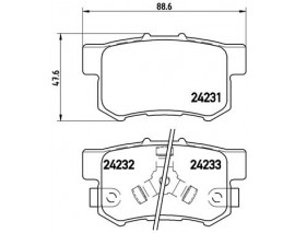 BALATA FREN ARKA- HONDA CRV 02 06-ACCORD 03 08