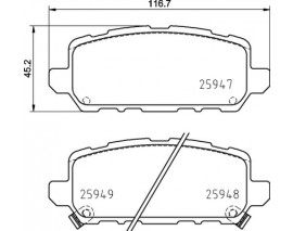 BALATA FREN ARKA- HONDA HR-V 1.5-1.6 15