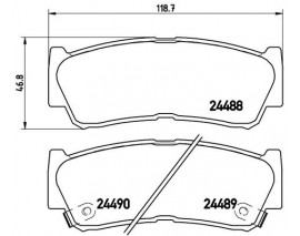 BALATA FREN ARKA- HYUNDAI SANTAFE 2006 2011 -HYUNDAI H-1-STAREX MPV A1 2.5 CRDi Low-Met