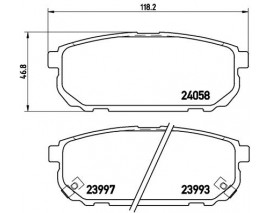 BALATA FREN ARKA- KIA SORENTO 02 10 WVA23763