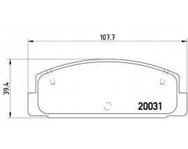 BALATA FREN ARKA MAZDA-6 03 10/626 98 02 Low-Met