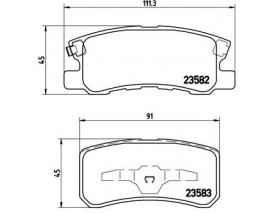 BALATA FREN ARKA- MITSUBISHI ASX 12 /OUTLANDER 12 /MAZDA-6 13