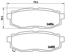 BALATA FREN ARKA- SUBARU BRZ 2.0 2012 -FORESTER 2.0 2013 -LEGACY 2.5 2009