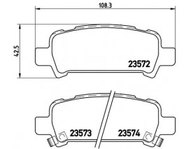 BALATA FREN ARKA- SUBARU FORESTER 97 02/IMPREZA 98 05/LEGAZY 98 03/OUTBACK 00 03