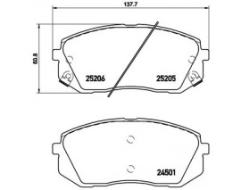 BALATA FREN ON- HYUNDAI IX35 11 14/KIA SPORTAGE 08 14/CARENS 09