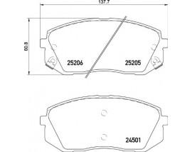 BALATA FREN ON- HYUNDAI KONA 17 16 JNAT /TUCSON 1.6 GDI 2016 / Ix35 2014 / I40 12 13