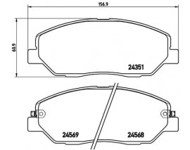 BALATA FREN ON- HYUNDAI SANTAFE 06 10/ SANTAFE 15 -H350 2.5 CRDI-KIA SORENTO 11