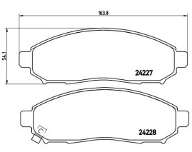 BALATA FREN ON- NISSAN NAVARA 04 10/PATFINDER 05 11 17 JANT 0986TB3054