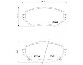 BALATA FREN ON- TOYOTA COROLLA 2013 2015-AURIS 2013 2015-COROLLA 17 19