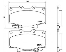 BALATA FREN ON- TOYOTA HILUX 84 89/LANDCRUSIER 84 96