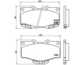 BALATA FREN ON- TOYOTA HILUX 89 97 4WD/LANDCRUSIER 96