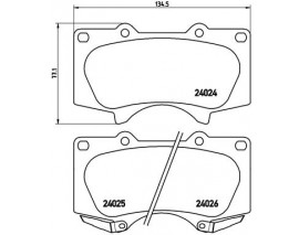 BALATA FREN ON- TOYOTA HILUX VIGO 08-14 4 2-HILUX REVO 16 4 2 - 4 4 PAJERO 3.2 DID 07