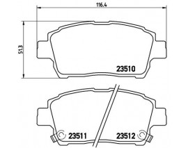 BALATA FREN ON- TOYOTA YARIS 02 05-COROLLA 1.4-1.6 VVT 02 07 Low-Met