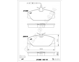 BALATA ÖN 25-ESPACE II-MEGANE I-LAGUNA I-SCENIC-SAFRANE I-II-SPORT SPİDER 93 -