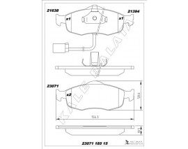 BALATA ÖN COUGAR-MONDEO I.II-SCORPIO I.II 85-00