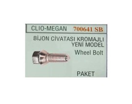 BİJON CIVATASI Y.M. CLIO-MGN DELİKLİ PULLU KROMAJLI