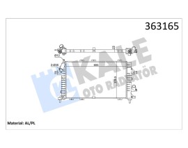 BRAZING VERSİYONU KL371300 OPEL ASTRA H 1.3/1.7/1.9 CDTI 04 ZAFIRA 1.7/1.9 CDTI 05 MT AC/NA C MEKANİK 605X376.5X23 SU RADYATÖRÜ