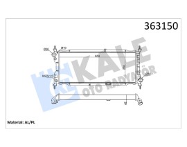 BRAZING VERSİYONU KL372600 OPEL CORSA B COMBO 1.5D 93 00 MT MEKANİK 650X270X42 SU RADYATÖRÜ