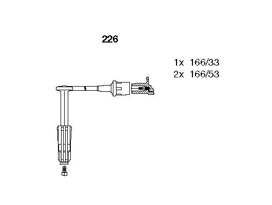 BUJİ KABLOSU 3 KABLO W124 / 129 / 202 / 140 M104