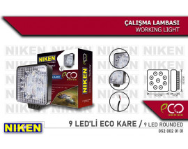 CALISMA LAMBASI ECO 9 LEDLİ KARE