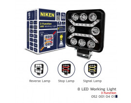 ÇALIŞMA LAMBASI PRO 8 LED 3 FONKSIYON KARE