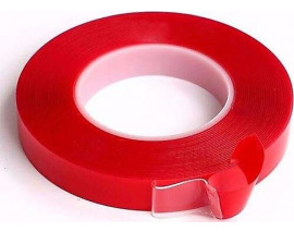 ÇİFT TARAFLI BANT 30mm x 5mt KIRMIZI ŞEFFAF