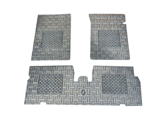 DEKORATİF PASPAS KAUÇUK/BEZLİ R19 GRİ