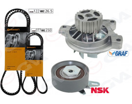 DEVİRDAİMLİ TRİGER SETİ 122x26.5 TRANSPORTER T4 2.4D 90-03 AJA K065323XS 2 KAYIŞ 1 GERGİ