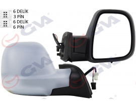 DIŞ DİKİZ AYNASI ELEKTRİKLİ KATLANIR SAĞ PARTNER-BERLINGO 13- ASTARLI KONVEKS CAM SENSÖRLÜ VM-8118EBPSR