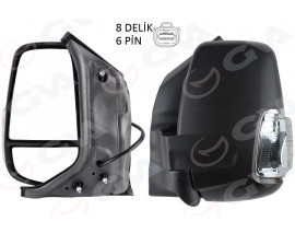 DIŞ DİKİZ AYNASI KISA KOL SOL ELEKTİRİKLİ BEYAZ SİNYALLİ REZİSTANSLI TRANSIT V363 14