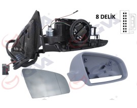 DIŞ DİKİZ AYNASI SAĞ A3 03 ELEKTRİKLİ ISITMALI 3 KAPILI ASTARLI KONVEKS 5 FİŞ VM-011EHR