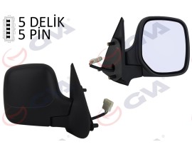 DIŞ DİKİZ AYNASI SAĞ BERLINGO-PARTNER 97 ELEKTRİKLİ ISITMALI KONVEKS 5 FİŞ VM-118EHR