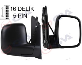 DIŞ DİKİZ AYNASI SAĞ CADDY 04 ELEKTRİKLİ ISITMALI KONVEKS 5 FİŞ VM-375EHR