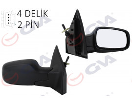 DIŞ DİKİZ AYNASI SAĞ CLIO 06 MEKANİK ISITMALI SENSÖRLÜ KONVEKS 2 FİŞ VM-6136SR
