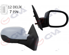 DIŞ DİKİZ AYNASI SAĞ CLIO 09 ELEKTRİKLİ ISITMALI SENSÖRLÜ ASTARLI KONVEKS 7 FİŞ VM-6135EHPSR