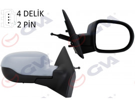 DIŞ DİKİZ AYNASI SAĞ CLIO 09 MEKANİK SENSÖRLÜ ASTARLI KONVEKS 2 FİŞ VM-6135PSR