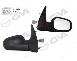 DIŞ DİKİZ AYNASI SAĞ CLIO 94-98 ELEKTRİKLİ ISITMALI BOMBELİ CAM 5 FİŞ VM-126EHR