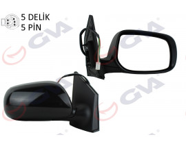DIŞ DİKİZ AYNASI SAĞ COROLLA 08 ELEKTRİKLİ ISITMALI ASTARLI KONVEKS 5 FİŞ VM-6263NEHPR
