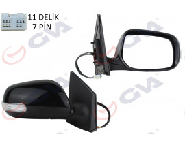 DIŞ DİKİZ AYNASI SAĞ COROLLA 10 ELEKTRİKLİ ISITMALI KATLANIR SİNYALLİ ASTARLI KONVEKS 7 FİŞ VM-6264NEBR
