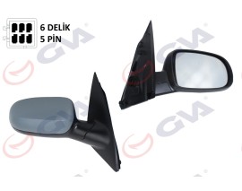 DIŞ DİKİZ AYNASI SAĞ CORSA C 01 ELEKTRİKLİ ISITMALI ASTARLI KONVEKS 5 FİŞ VM-200EHPR