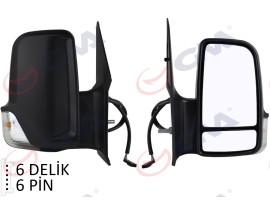 DIŞ DİKİZ AYNASI SAĞ CRAFTER 06 SPRINTER 06 ELEKTRİKLİ ISITMALI SİNYALLİ ÇİFT CAM KONVEKS 6 FİŞ VM-379EHR