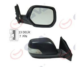 DIŞ DİKİZ AYNASI SAĞ CRV 07 ELEKTRİKLİ ISITMALI SİNYALLİ KONVEKS 7 FİŞ VM-6278EHR