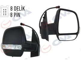 DIŞ DİKİZ AYNASI SAĞ DOBLO 11 ELEKTRİKLİ ISITMALI SİNYALLİ ÇİFT CAM KONVEKS 6 FİŞ VM-669EHPR
