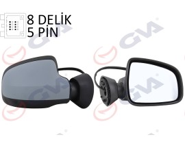 DIŞ DİKİZ AYNASI SAĞ DUSTER 11 ELEKTRİKLİ ISITMALI ASTARLI KONVEKS 5 FİŞ VM-6802EHPR