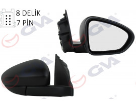 DIŞ DİKİZ AYNASI SAĞ EGEA 15- ELEKTRİKLİ ISITMALI SENSÖRLÜ DESENLİ KONVEKS 7 FİŞ