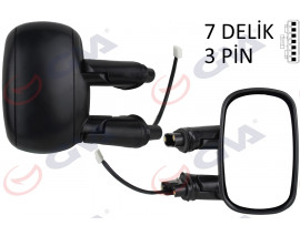 DIŞ DİKİZ AYNASI SAG ELEKTRİKLİ ASTARLI FIAT DOBLO 00 10 KONVEKS 3 FİŞ VM-666EHPR